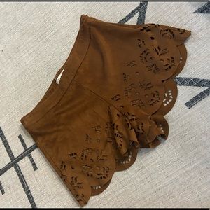 Suede shorts